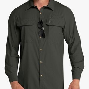 Dark Green Button-Up Shirt